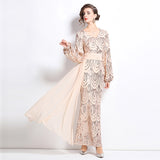 temperament socialite style sequined dress women's autumn and winter new waist thin long sleeve fishtail dress skirt