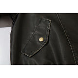 123 n retro popular autumn and winter street men's old jacket design men's and women's lapel leather jacket