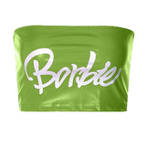 style  spring and summer new PU leather printing one-word collar sexy chest wrap vest Popular trade wholesale spot