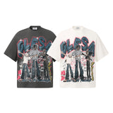 T997 n Street Summer Subculture Neutral High Sense Cartoon Printing Design Men's Loose Short Sleeve T-Shirt
