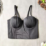 women's clothing new pleated corset underwear small suspenders solid color thin fashion tube top small vest women
