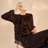 Guofeng  summer new embroidered high-end design vest new Chinese light luxury fringed vest women's clothing N4027