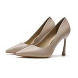 2025 988A pointed single shoes women's 2025 new thin heel shallow mouth  pointed professional temperament fashion high heels