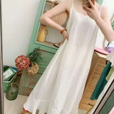 summer new fairy Mori suspender long dress dress, loose large size fat mm sleeveless bottoming skirt women