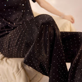 Summer  new fashion wide-leg trousers women's national style high-waisted gypsy acetic acid casual trousers N3022