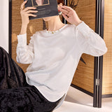 spring new national style high-end solid color long-sleeved shirt comfortable version temperament new Chinese top women's MZ027