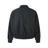 147 n retro popular autumn and winter street men's and women's striped double-sided wear design men's jacket loose coat