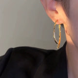 Temperament high-class front and rear diamond-encrusted cross earrings, new trendy niche design, versatile light luxury silver needle earrings