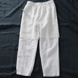 summer new Korean version of fashion casual pants loose large size versatile Harlan pants elastic waist thin pants