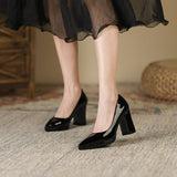 2025 8099-1 pointed thick heel high heels women's 2025 autumn new waterproof table single shoes women's professional work women's shoes