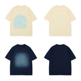 1245 n gender-neutral summer street tide fun cartoon simple design loose men's crew neck short-sleeved T-shirt