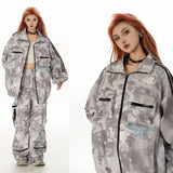 K07-Mankun popular autumn and winter new n retro street trendy trench coat trendy snow multi-pocket jacket jacket