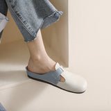 spring new women's casual shoes Outside slippers A flat-bottomed mule Muller Fashion brand design Mary Jane Large size41-44