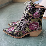 hulianfu Women ankle boots free big size 22-26.5cm length shipping women shoes winter woman embroidered  Flower fashion all match