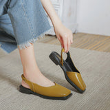 Women's summer shoes  Fashion Brand Design After strappy Square toe and half slippers Outer wear sandals Leisure muller