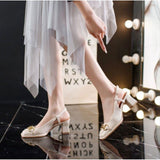 The New Summer Edition Of  Women's Pure Color High-Heeled Shoes With Horseback Buckle Casual Fashion And All-Match Women