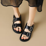 summer women's outerwear sandals Ladies' casual flats Stylish metal design black rubber shoes work wear free shipping