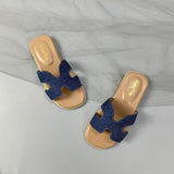 hulianfu Summer New Girl's Casual Outer Wear Slippers Soft Bottom Non-slip Beach Slippers Girl Shoes