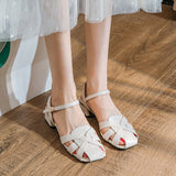 summer women's sandals roman style fashion design party and work wear ladies casual shoes High heel Large size 41-43