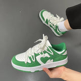 Fashion Sports Shoes Breathable Love Couple Lace Up Outdoor Casual Low Vulcanized Shoes Non-slip Running  New Women Sneakers