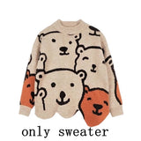 Autumn Kids Knitted Print Panda Sweater For Girls Irregular O Neck Christmas Sweater Toddler Baby Pullover Sweaters Coat 6 8 12