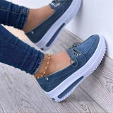 hulianfu Shoes Women's Summer Platform Sport Casual Shoes Lace-up Flats Plus Size 43 Comfort Non Slip Women Loafers Vulcanize Shoes