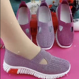 hulianfu Cloth Shoes Women's Summer New Walking Shoes Soft Bottom Soft Face Mother Shoes Light and Comfortable Elderly Shoes Women Shoes