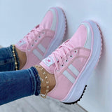 hulianfu Summer Platform Women's Canvas Sneakers Casual Running Walking Ladies Shoes Flat Platform Round Toe Increasing Footwear