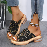 hulianfu Woman Platform Slippers Fashion Leather Shoes Summer Casual Ladies' Slippers Causal Rivets Women' Slippers Plus Size