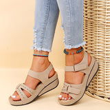 New Women Sandals  Summer Open Toe Soft Bottom Wedge Heels Sandals Woman Slip On Beach Shoes Ladies Slipper Footwear Female