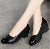 Zapatos Zama Women Cute Black Pu Leather High Quality Square Heel Shoes Lady Beige Office Spring & Autumn Cute Shoes