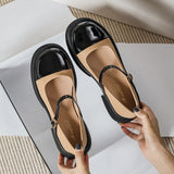 spring new women's single shoes Casual Mary Jane leather shoes Fashion shallow mouth design loafers Large size 41-43