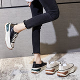 Women Shoes Genuine Leather Sneakers For Women New Style Breathable Comfy Fashion Female Casual Platform Shoes Spring