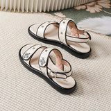 new summer women's slippers Korean style ladies casual flat shoes fashion rhinestone design sandals free shipping 41-43