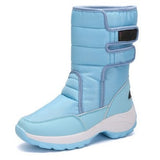 New winter Warm Snow Boots Outdoor waterproof women's Cotton boots Plush comfort warm Female high top boot Cotton Shoes