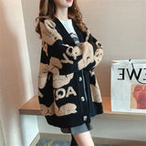 Loose Sweater Oversize Woman Christmas Sweater Coat Korean Fashion Sweet Cardigans For Women 2023 Thick Winter Clothes Knitted
