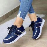 Women Sneakers Platform Shoes Leather Patchwork Casual Sport Shoes Ladies Outdoor Running Vulcanized Shoes Zapatillas Mujer