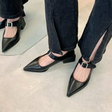 Slingback Shoes Gothic Chunky Heels Women's Pumps Rivet Street Style Medium Heel Punk Vintage Casual Sandals Spring Summer 2024