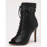 New Sexy Women Black High Heels Party Women's shoes For Latin Dancing Outdoor Stilettos Booties Plus Size