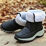 New winter Warm Snow Boots Outdoor waterproof women's Cotton boots Plush comfort warm Female high top boot Cotton Shoes