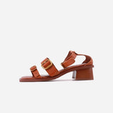 hulianfu Summer Gladiator Sandals Buckle Strap Cowhide Ladies Roman Style  Gladiator Shoes Summer Sandals Female Spring AutumRetro Shoes