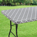 1pc Premium Stretch Polyester Tablecloth - Elastic, Washable, Spandex Fitted Cover for Round Highboy Tables - Perfect for Party, Wedding Decor, Cocktail Events, and Outdoor Gatherings