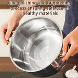 10-Piece Durable Stainless Steel Saucepan Set with Lids - Induction Compatible, Dual Handle Pots for Versatile Kitchen Cooking, 5 Sizes for Soup, Stew, Noodles and More