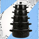 1 Set of Multifunctional Five-Piece Enamel Cookware Set - Lightweight, Thin, Versatile, and Compatible with Open Flame, Electric Stove, and Gas Stove for Home, Kitchen, Restaurant, and Daily Cooking Needs