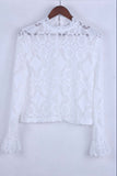 hulianfu hulianfu Solid Lace Tops(2 Colors)