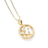 hulianfu Fashion Solid Zodiac Necklace