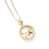 hulianfu Fashion Solid Zodiac Necklace