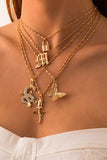 hulianfu Fashion Daily Solid Split Joint Necklaces