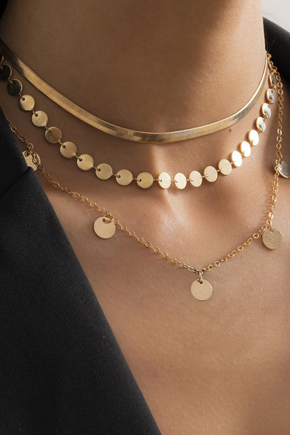 hulianfu Fashion  Simplicity Solid Split Joint Necklaces