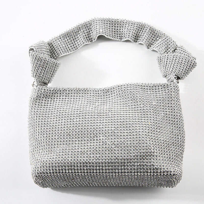 hulianfu Fashion Solid Rhinestone Patchwork Bags